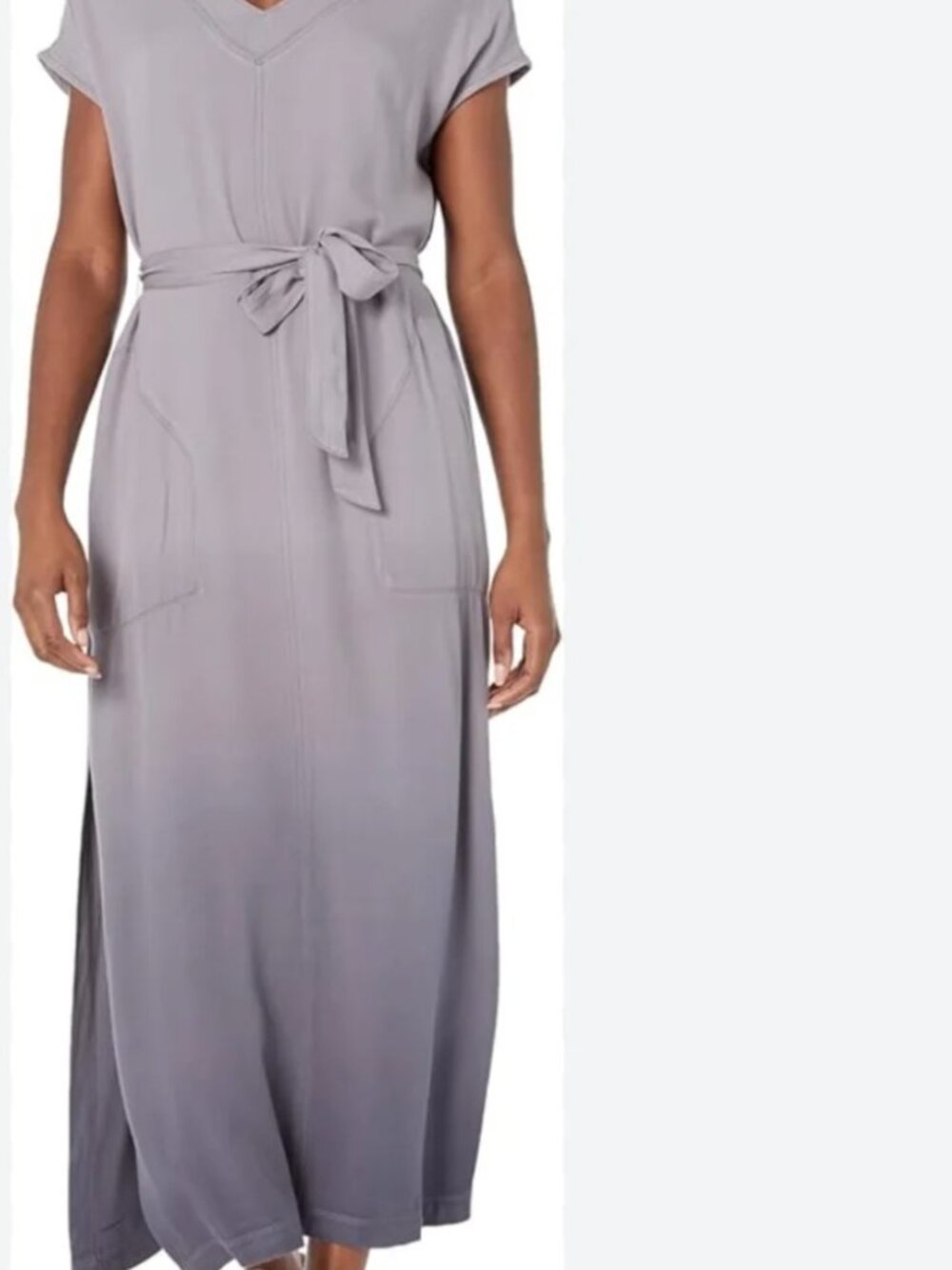 Splendid Purple Ombre Dress with Tie Belt Size Small